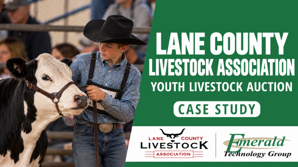 4-H or FFA livestock exhibitor showing a Holstein steer during the Lane County Youth Livestock Auction in Lane County, Oregon.